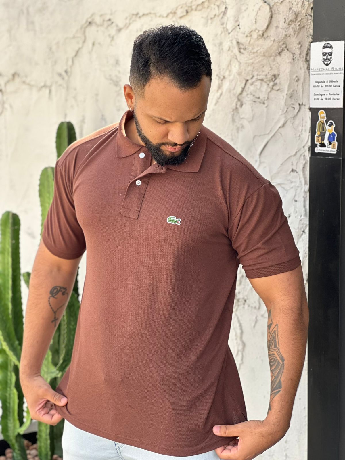 Camisa Polo Marrom
