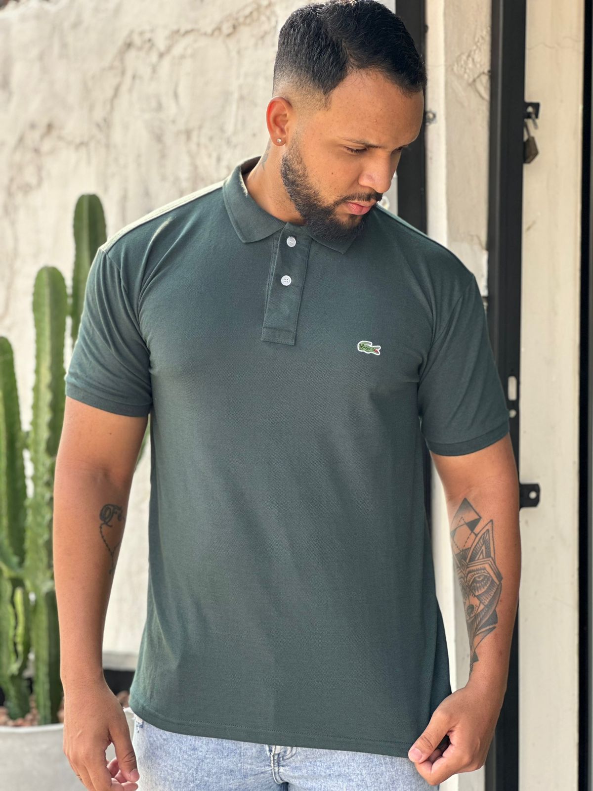 Camisa Polo Verde Musgo