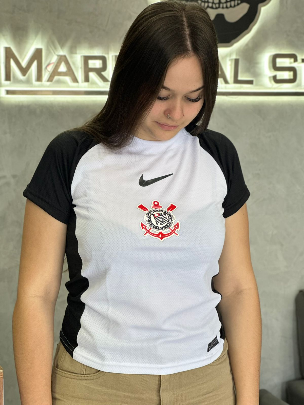 Camiseta de Time Corinthians Feminina