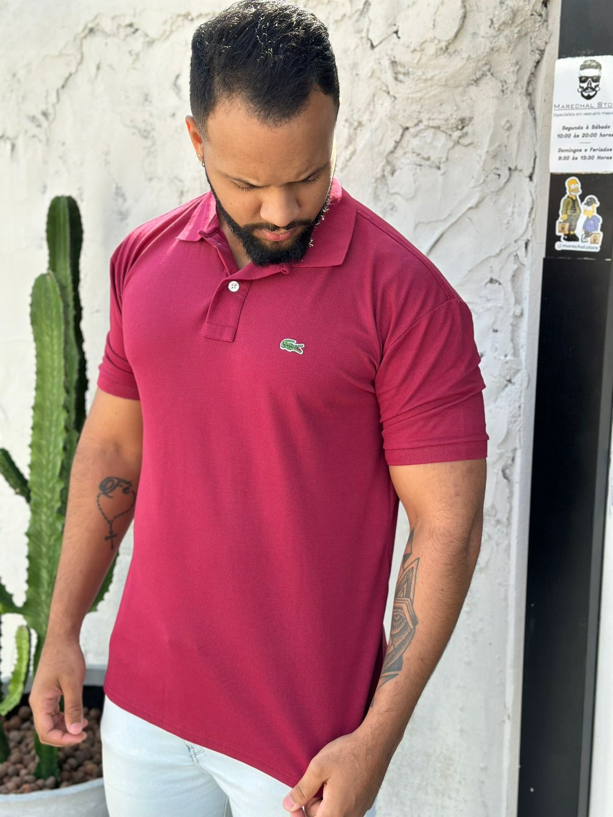 Camisa Polo Vinho